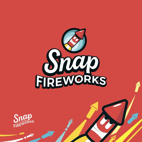 Typographic logo with the title 'Exciting logo design for Snap Fireworks'