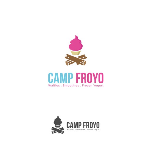 Summer camp logo with the title 'Camp Froyo'