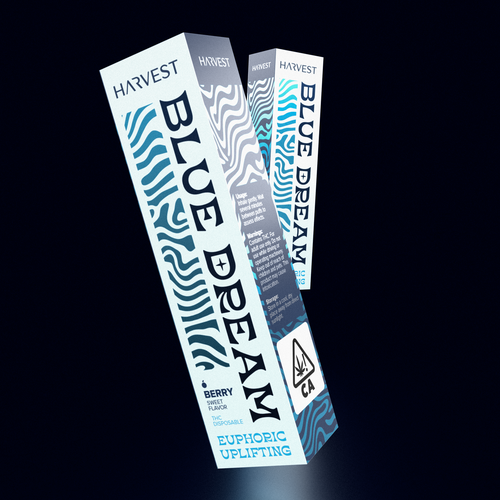 3D packaging with the title 'Vape product packaging'