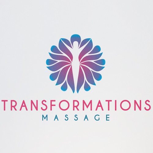 Massage logo with the title 'a feminine logo for massage practice'