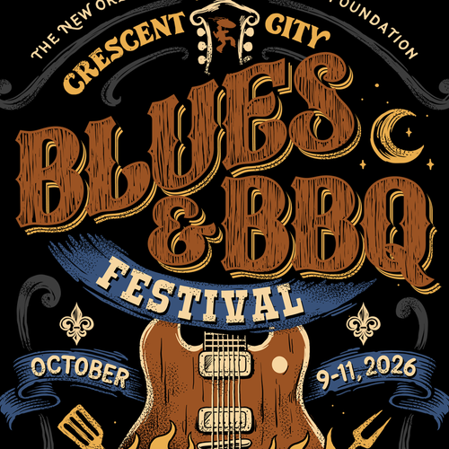 Political t-shirt with the title 'BLUES & BBQ FESTIVAL'