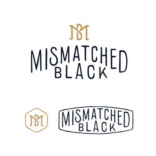 Raw logo with the title 'MISMATCHED BLACK LOGO CONCEPT'