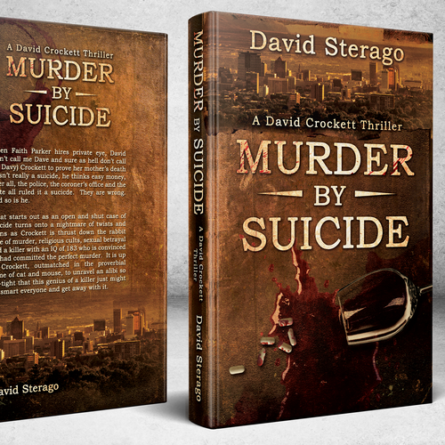 Murder mystery book cover with the title 'Murder By Suicide'