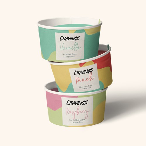 Ice cream packaging with the title 'Ice Cream Packaging design'