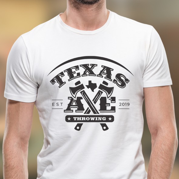 Texas lone star logo with the title 'Texas Axe Throwing'