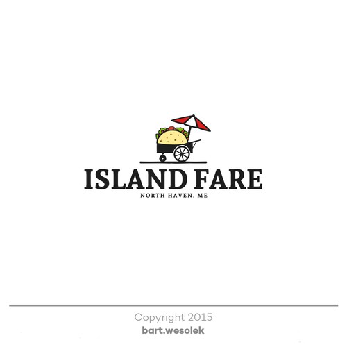 Maine logo with the title 'Maine Island Food Cart needs a logo!'