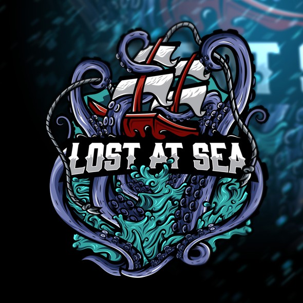 Kraken logo with the title 'Lost at Sea'