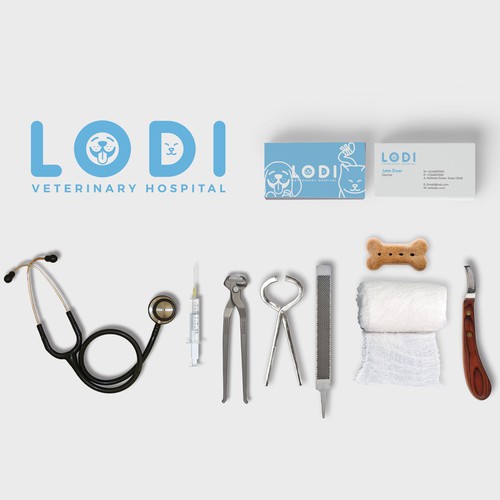 Hospital brand with the title 'Lodi Veterinary Hospital'