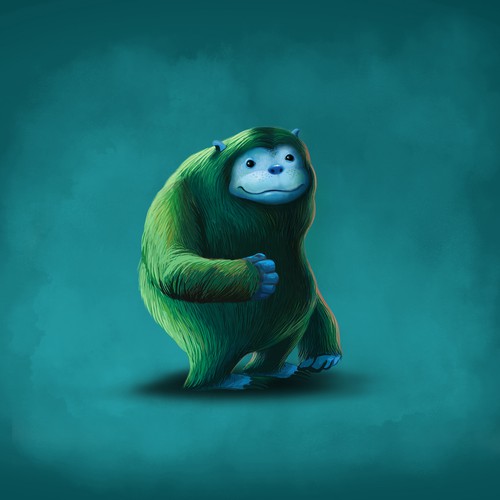 Game design artwork with the title 'Cute Monster'