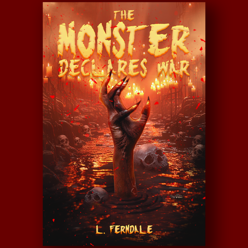 Creepy book cover with the title 'Fantasy Novel eBook Cover for Amazon Kindle'