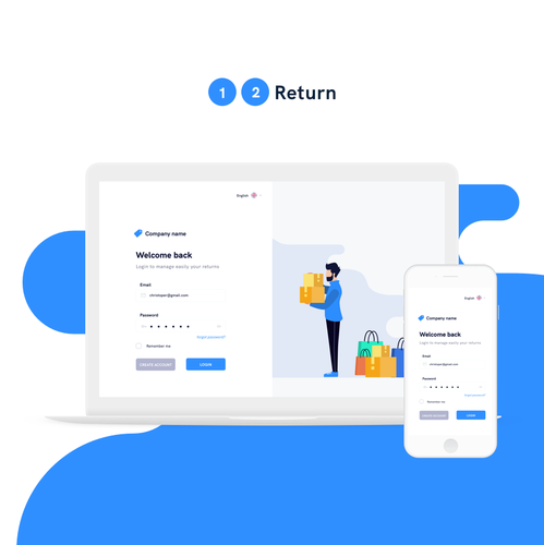 B2B website with the title 'Modern B2B SaaS web application'