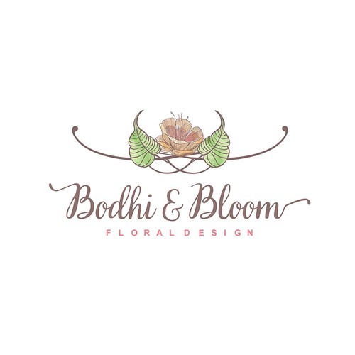 Florist design with the title 'Bodhi & Bloom Logo Design'