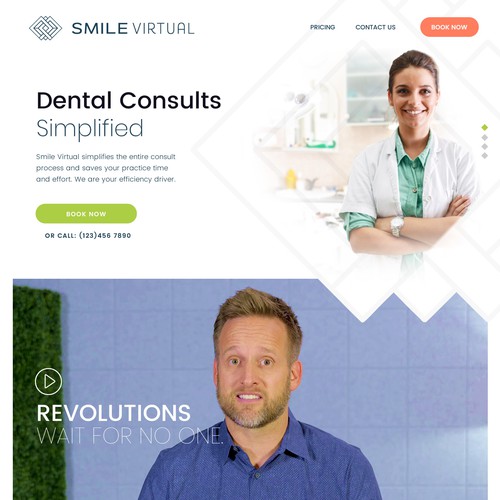 Dental design with the title 'Web page design contest entry'