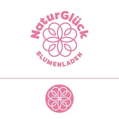 Florist logo with the title ''NaturGluck' logo'