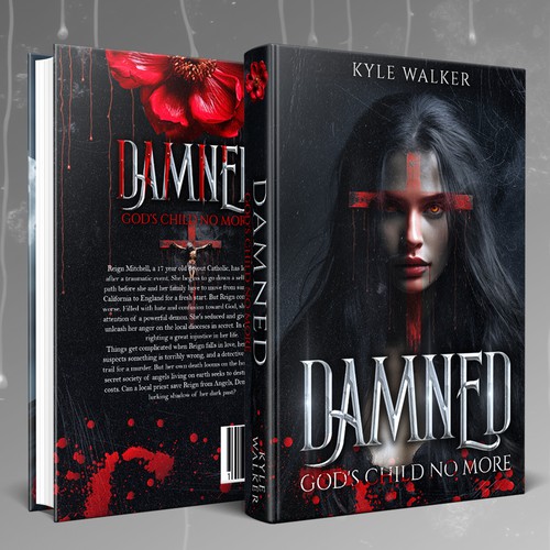 Faith design with the title 'Concept design for book cover Damned'