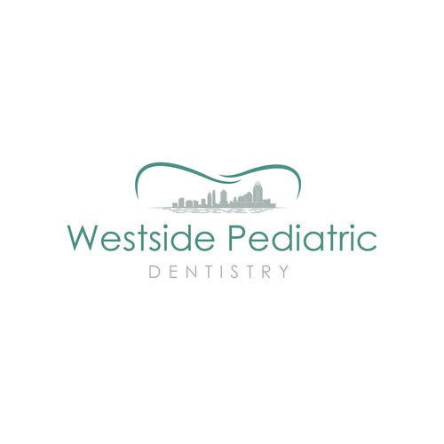 Skyline design with the title 'Logo design for a pediatric dental practice'