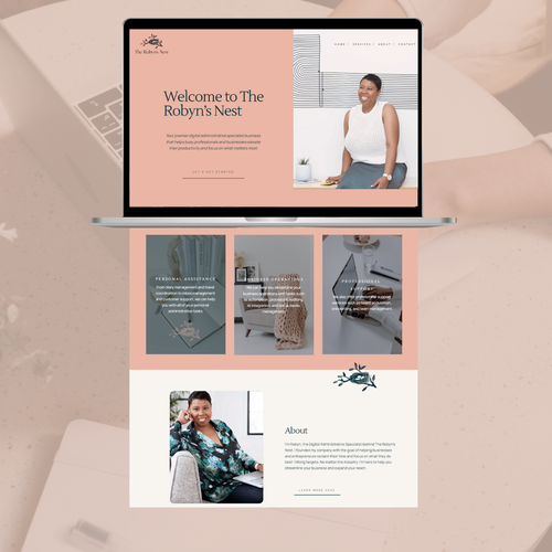 Support design with the title 'The Robyn's Nest'