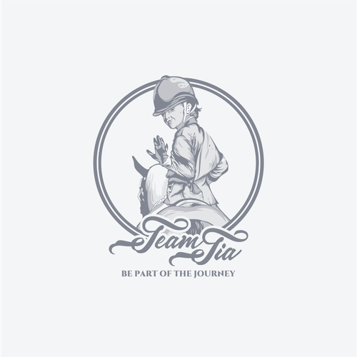 Horse riding logo with the title 'Team Tia'