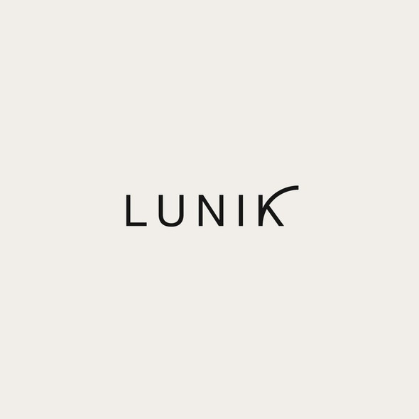Unique logo with the title 'Authentic visual solution for LUNIK.'