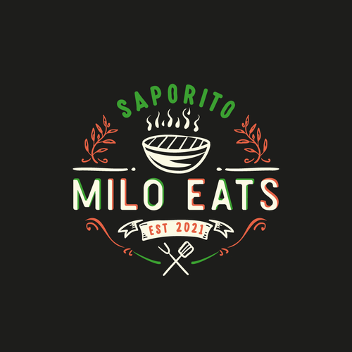 Grill design with the title 'Logo for website that teaches people how to cook meat.'