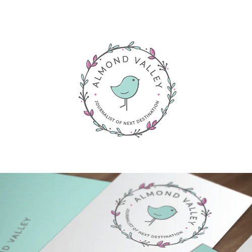 Wreath logo with the title 'Almond Valley '