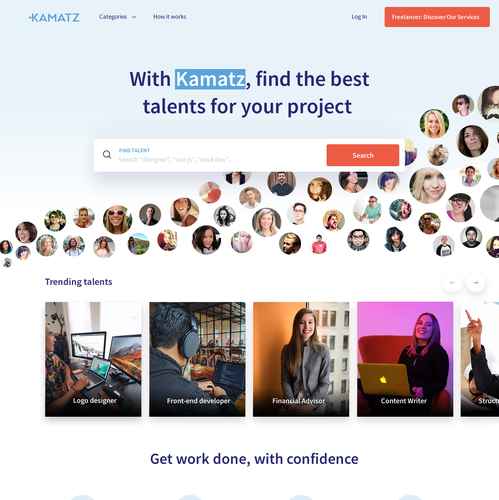 Community website with the title 'Platform for Freelancers & Recruitment Agencies'