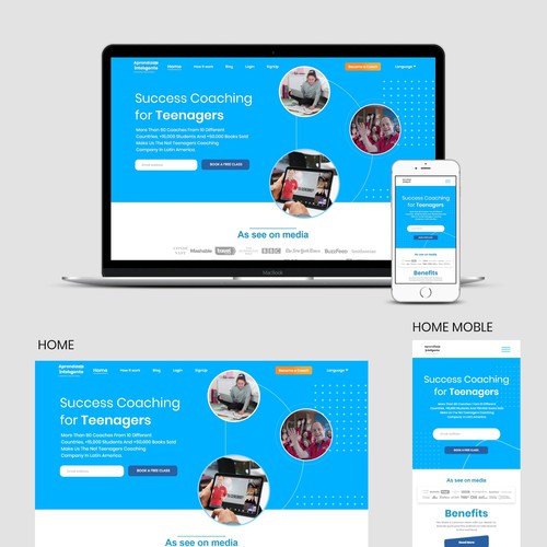 Coaching website with the title 'education  tech  website'