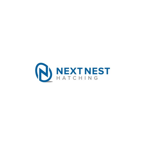 Egg logo with the title 'Next Nest Hatching Logo'