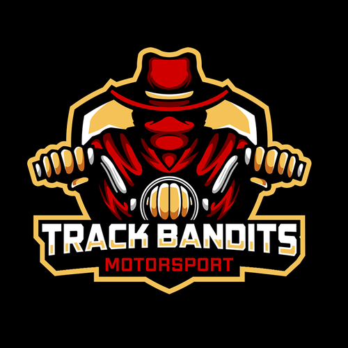 Motorcycle logo with the title 'Track Bandits Motorsport'