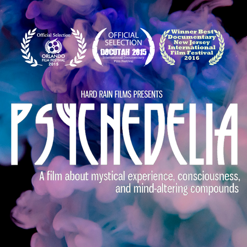 Intense design with the title 'Psychedelic poster for documentary'