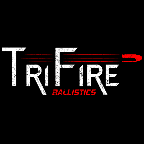 Bullet design with the title 'Distorted Logo Design for TriFire'