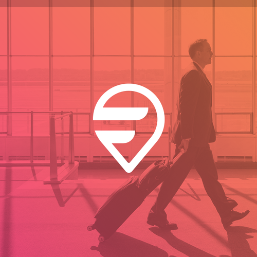 Location logo with the title 'mobile app that helps luxury travel agents record their own travels'