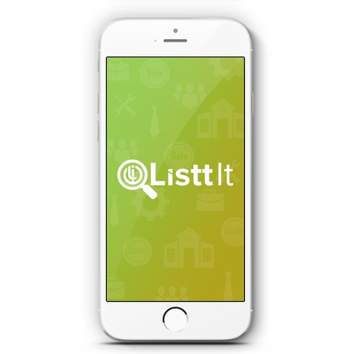 Splash screen design with the title 'ListtIt Splash Screen'