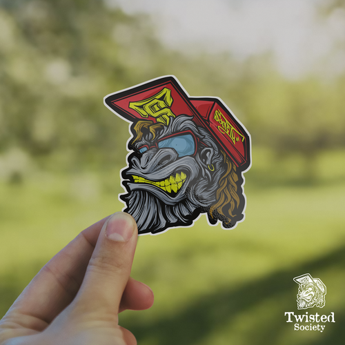 Sticker logo with the title 'Twisted Society Clothing'