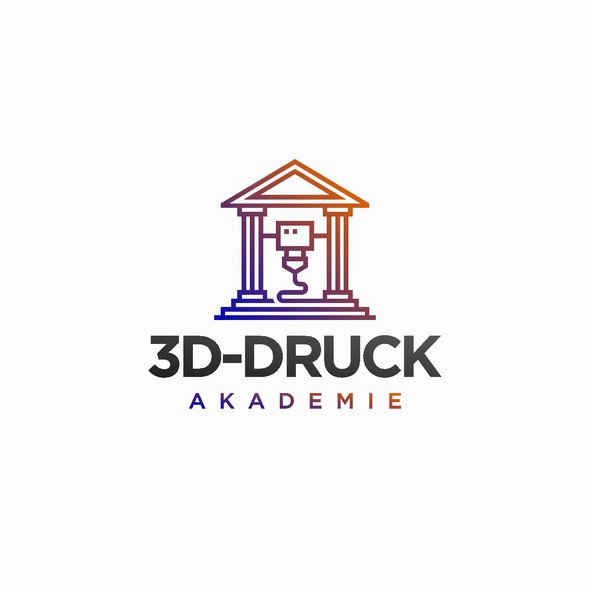 3d printing logo with the title 'Logo for 3D Printing School/Course'