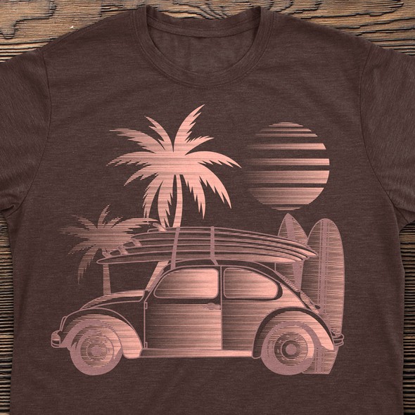 Premium Vector  Beach retro vintage t shirt design