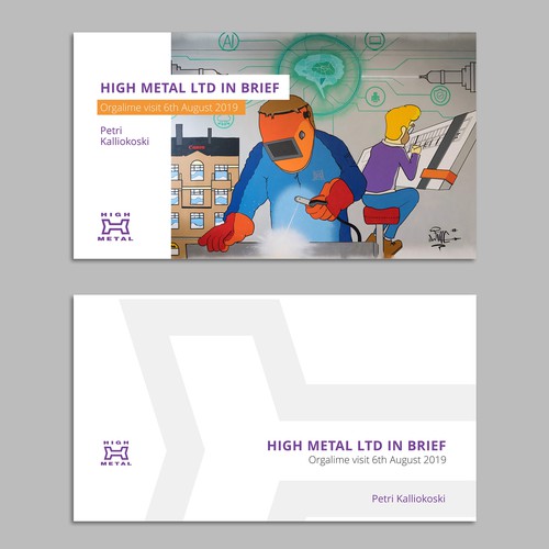 Steel design with the title 'PowerPoint for Metal Industry'