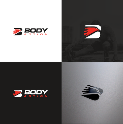 Fitness brand with the title 'Bold Logo Design.'