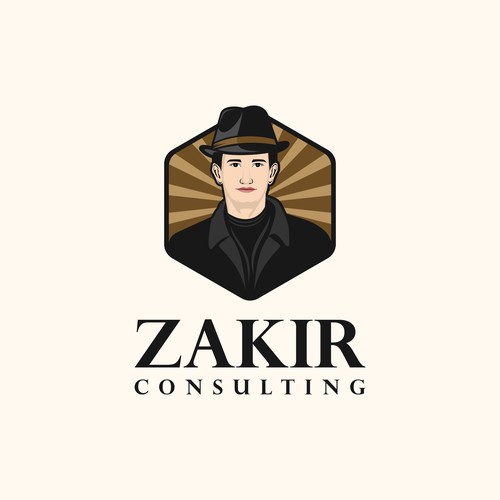 Face brand with the title 'Drawn face, drawn photo logo'