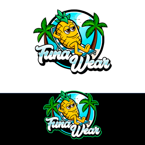 Pineapple logo with the title 'mascot and logo pineapple'