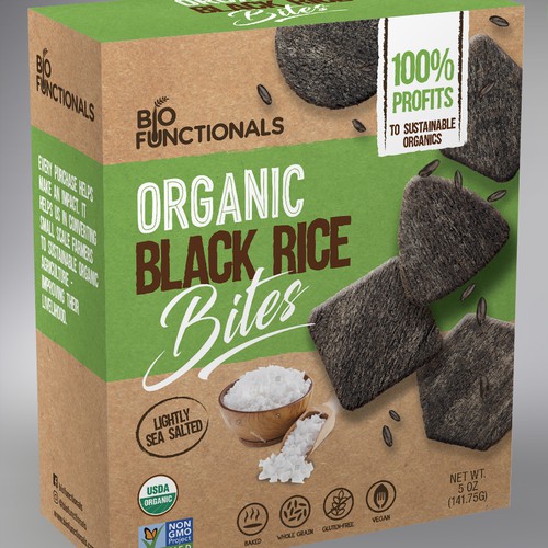 Cookie packaging with the title 'Contest entry for packaging design for Bio Functionals'