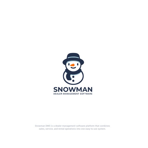 Snowman logo with the title 'Snowman logo'