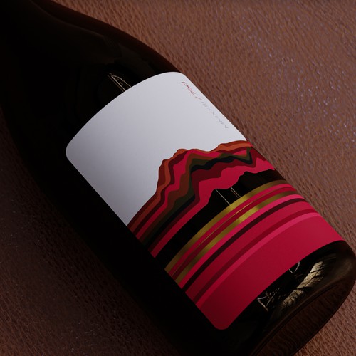 Mockup label with the title 'Barbera wine Label'