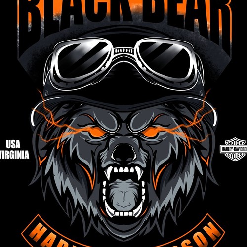 Artwork logo with the title 'bear logo'