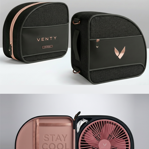 Packaging with the title 'venty fan case'