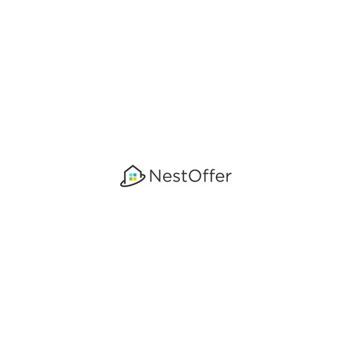 Nest logo with the title 'Logo Design for NestOffer'