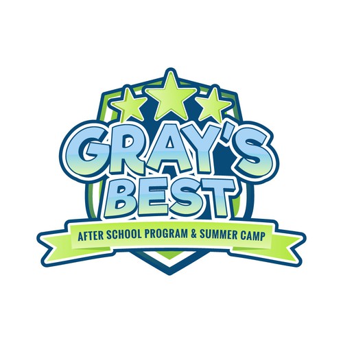 Summer camp logo with the title 'After School & Summer Camp Logo'