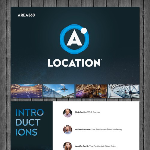 PDF design with the title 'Presentation Template for Area360'