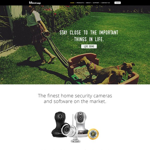 Security website with the title 'Vimtag'