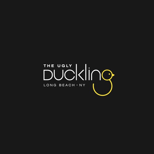 Cafe bar logo with the title 'THE UGLY DUCKLING'